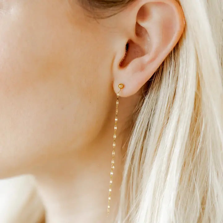 Devin Duster Gold Screwback Stud Earrings