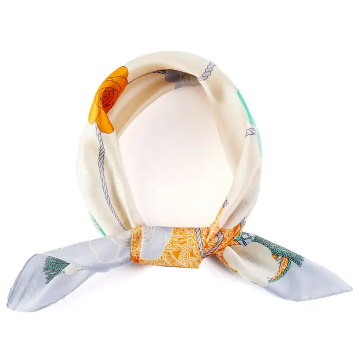 Flower and Tassel Scarf