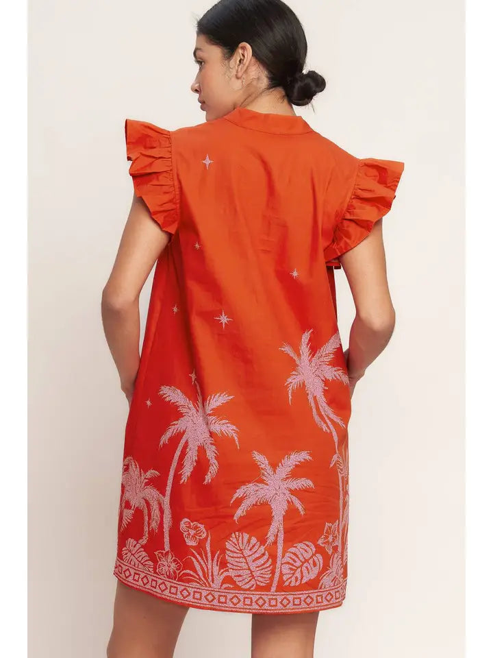 The Sunset Palm Dress