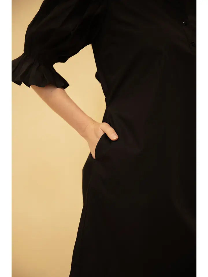 The Little Black Poplin Dress