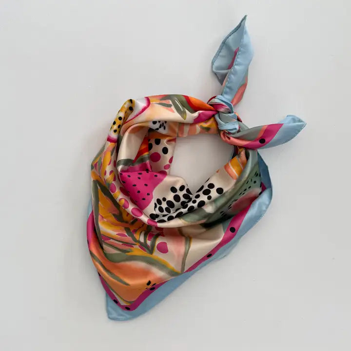 Tropical Fruit Print Scarf