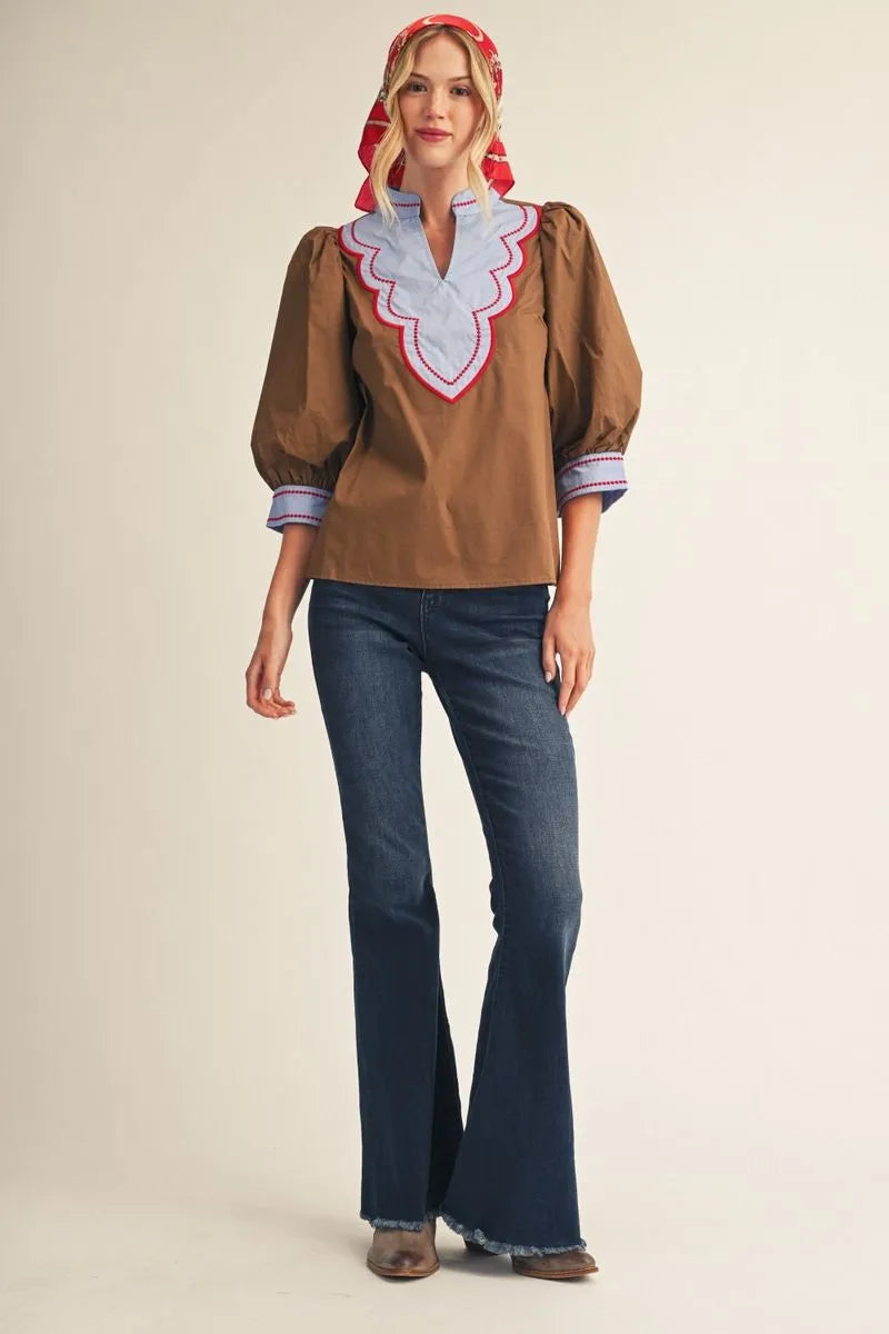 The Emerson Scallop Top