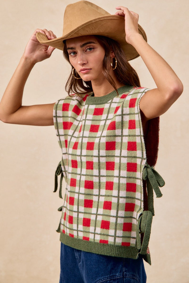 Christina Plaid Sweater Vest