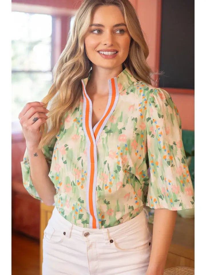 The Multistripe Floral Top