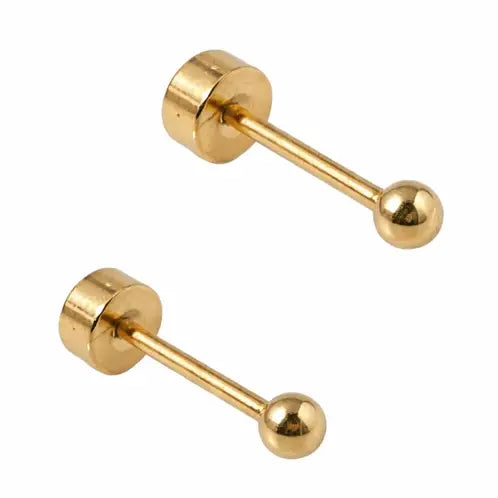 Micro Evelyn Gold Screwback Stud Earrings