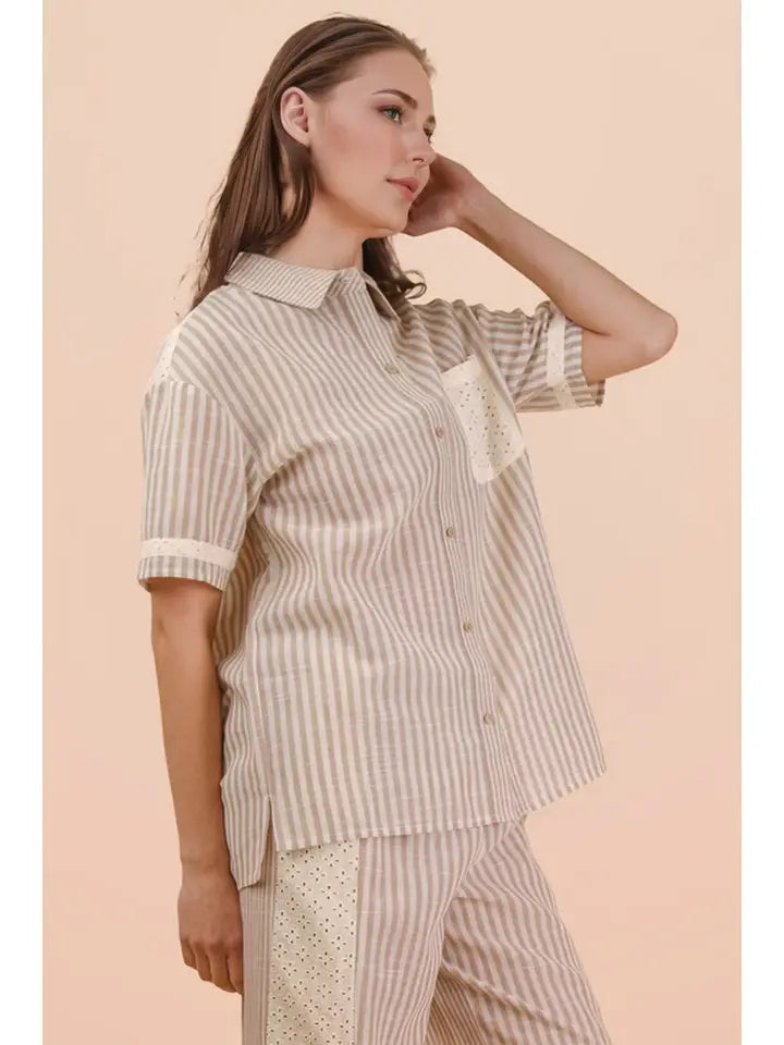 The Lace Contrast Top