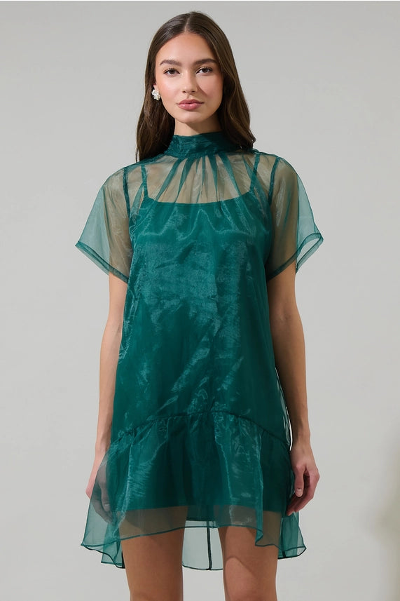 The Emerald Organza dress