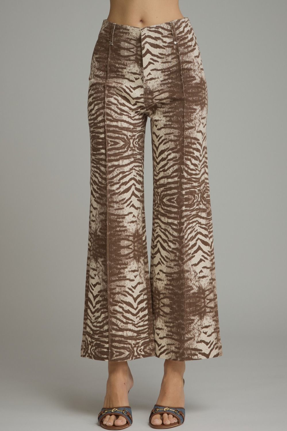 Wild Side Animal Print Wide Leg Pants front
