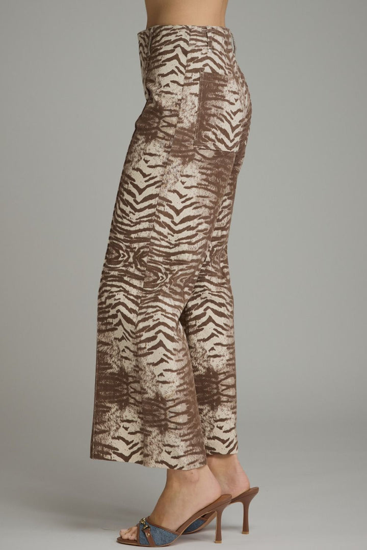 Wild Side Animal Print Wide Leg Pants side