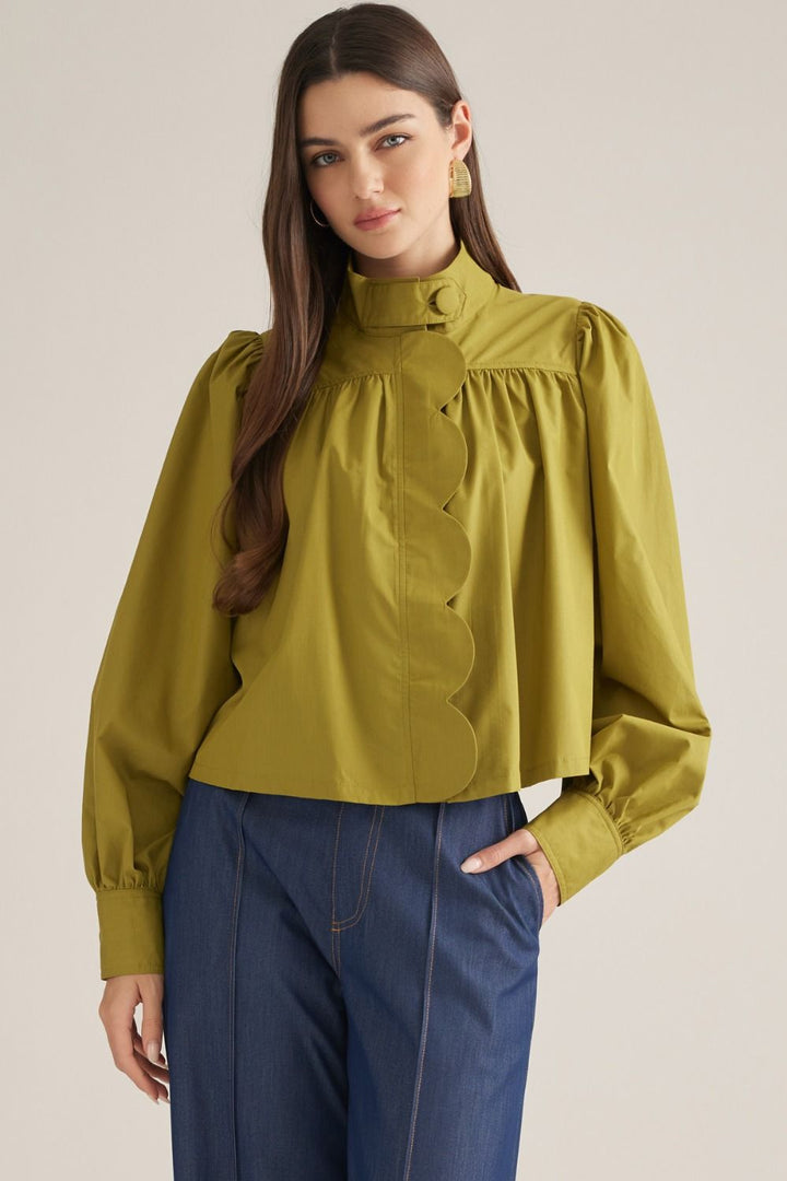 Front view of The Olive Edit Blouse