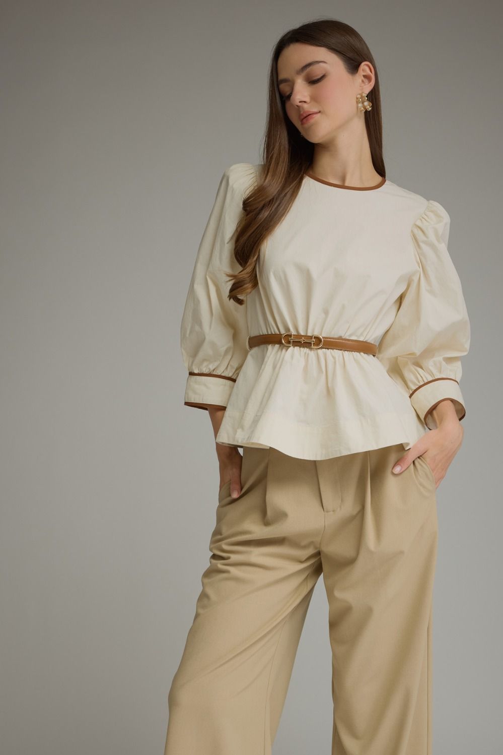 The Cambridge Contrast Top front view