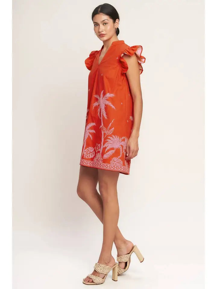 The Sunset Palm Dress