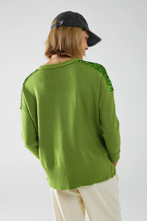 The Lime Light Sequin Sweater