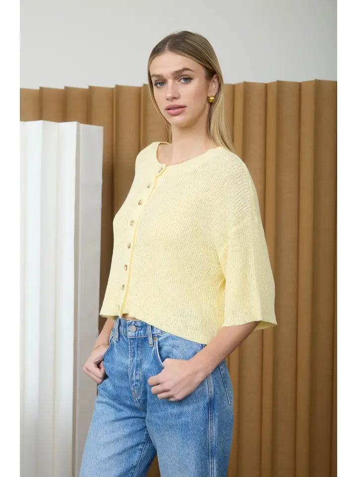 The Buttercream Cardi Top