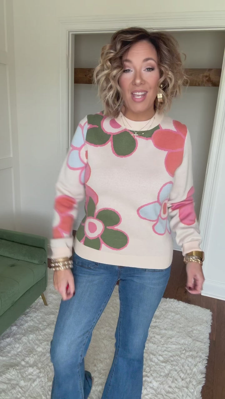 The Flattering Flower Knit Sweater