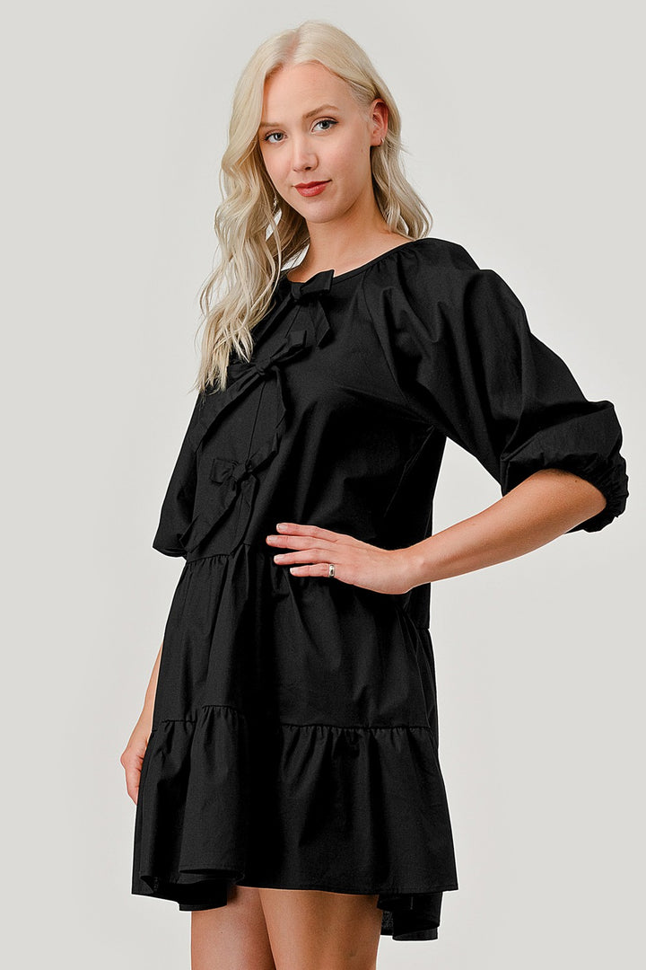 The Bow Detail Poplin Dress