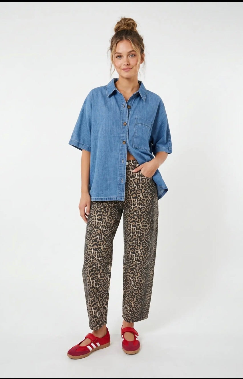 Everyday Ease Denim Button-Up view 3