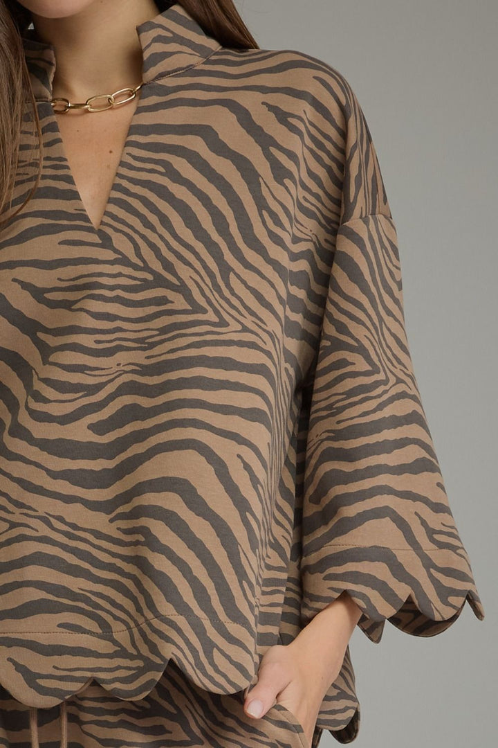 The Untamed Chic Set zebra print top and skort photo 5