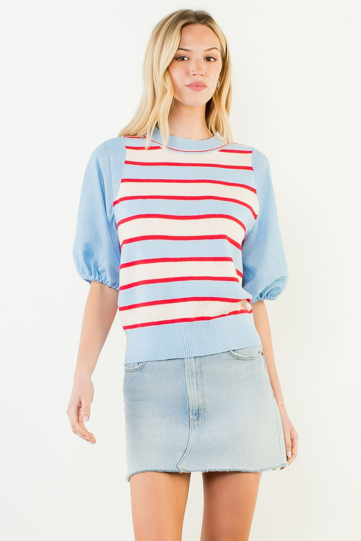 THML Blue Skies & Red Stripes Top