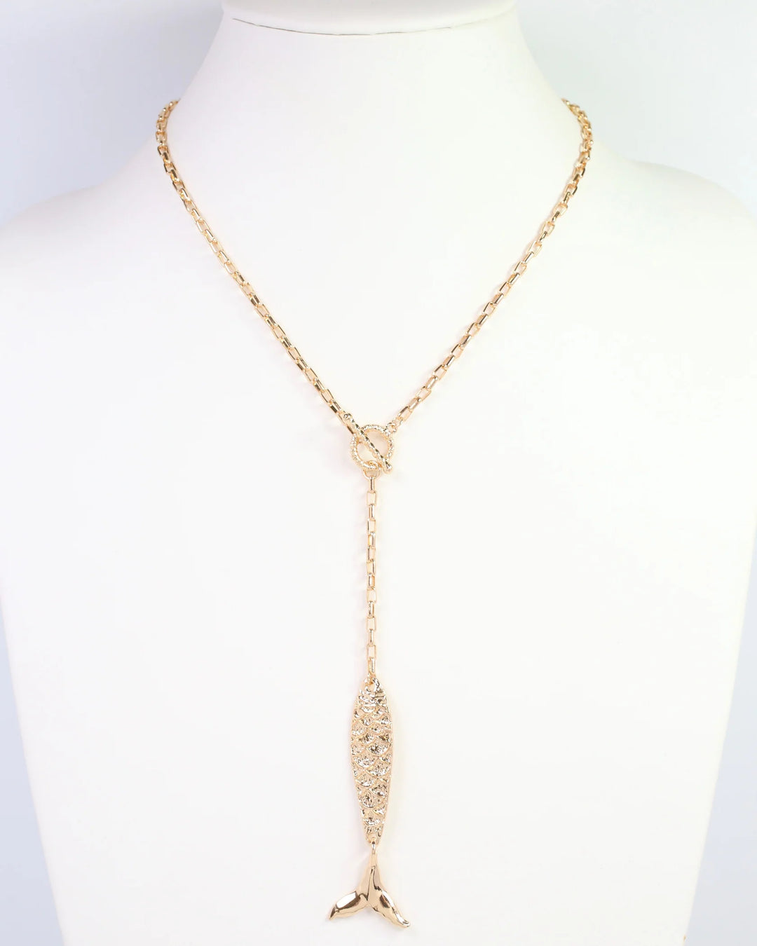 Tropical Fun Fish Necklace Gold