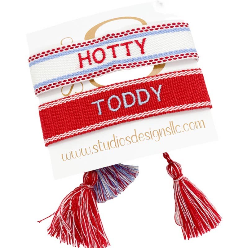 Studio S Designs - Embroidered Tassel Bracelets-Ole Miss Hotty Toddy Set