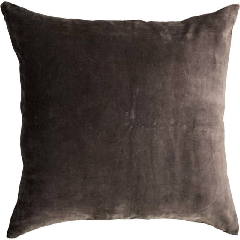 Studio S Designs - Velvet Throw Pillow 24" x 24" - Chocolate Brown