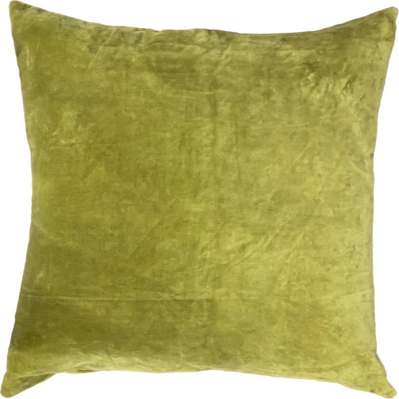 Studio S Designs - Velvet Throw Pillow 24" x 24" - Olive Green