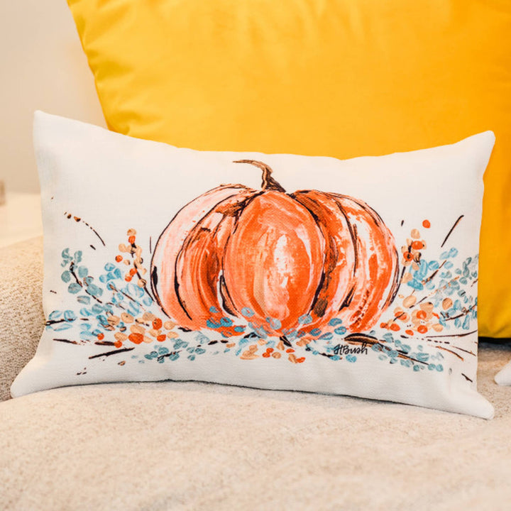 LuckyBird Apparel and Home - Harvest Pumpkin Nest Pillow: 12x18" / Pillow
